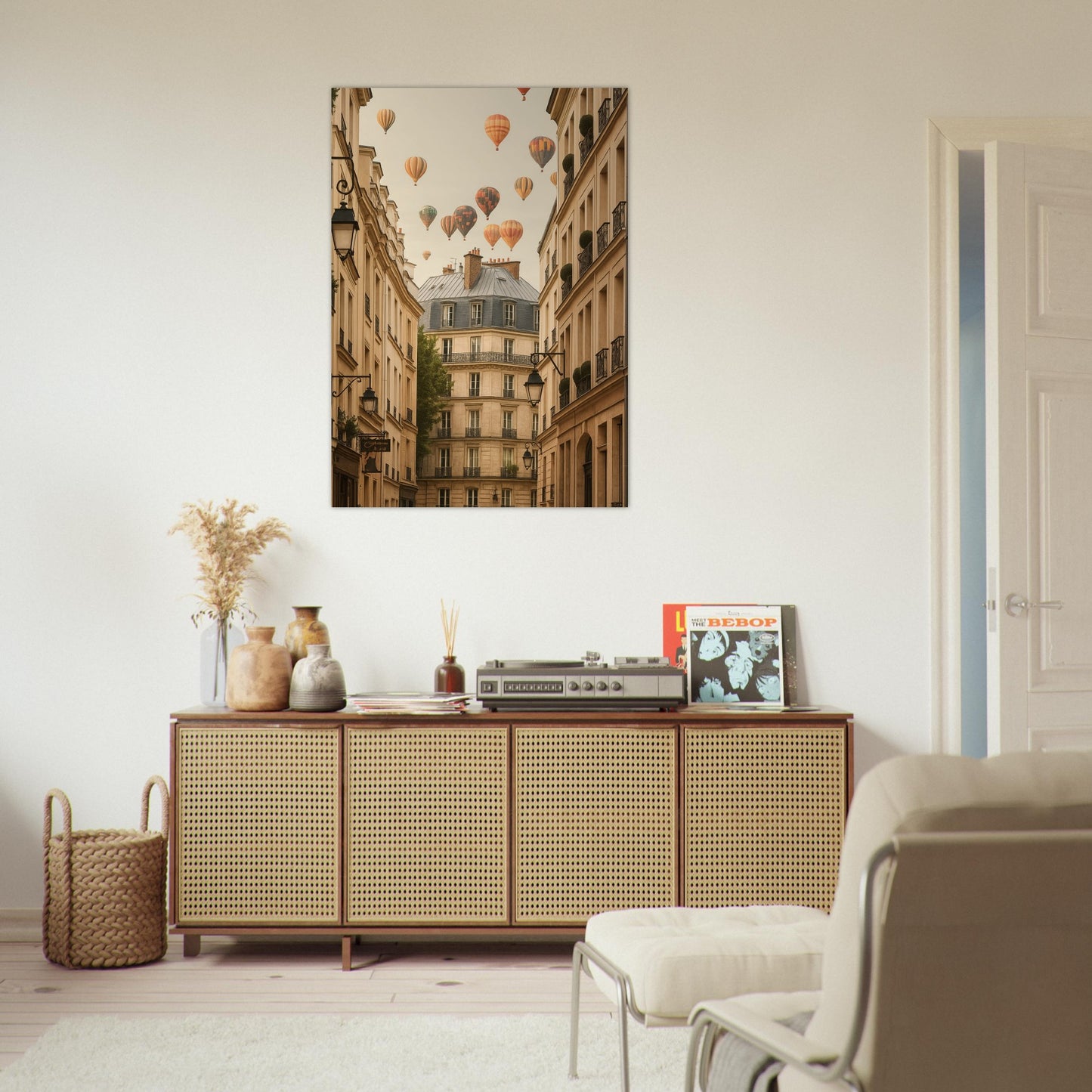 Hot Air Balloons Over Montmartre, Paris – Stunning Art Poster