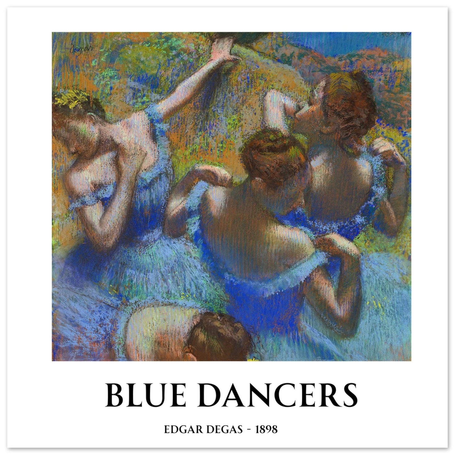 Blue Dancers by Edgar Degas Matte Poster