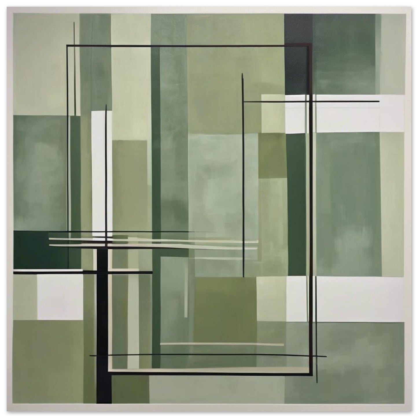 Sage Green Modern Abstract Poster