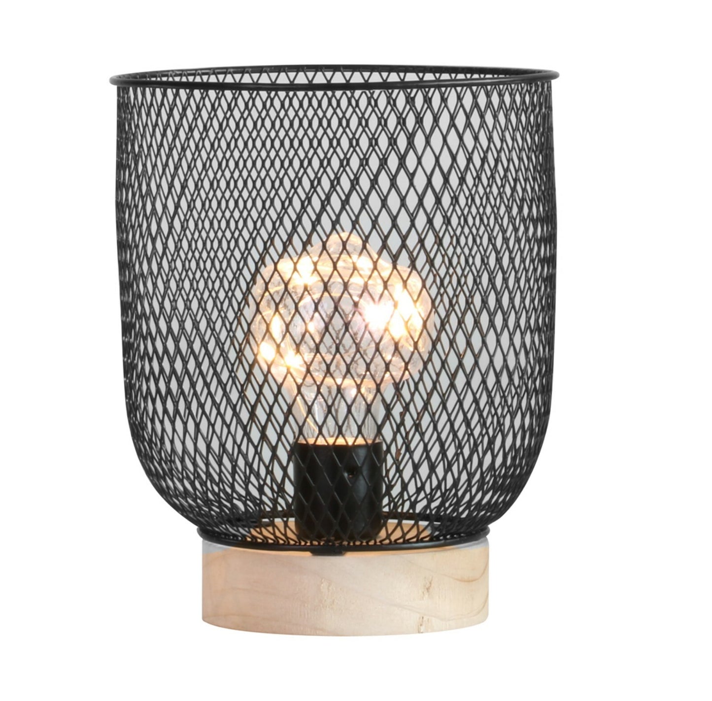 Battery Operated LED Desk Lamp Industrial Retro Light up Bedside Lantern Home