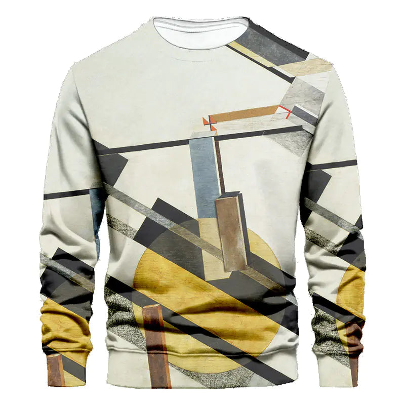 Printed Long Sleeve Casual Sweater for Unique Style