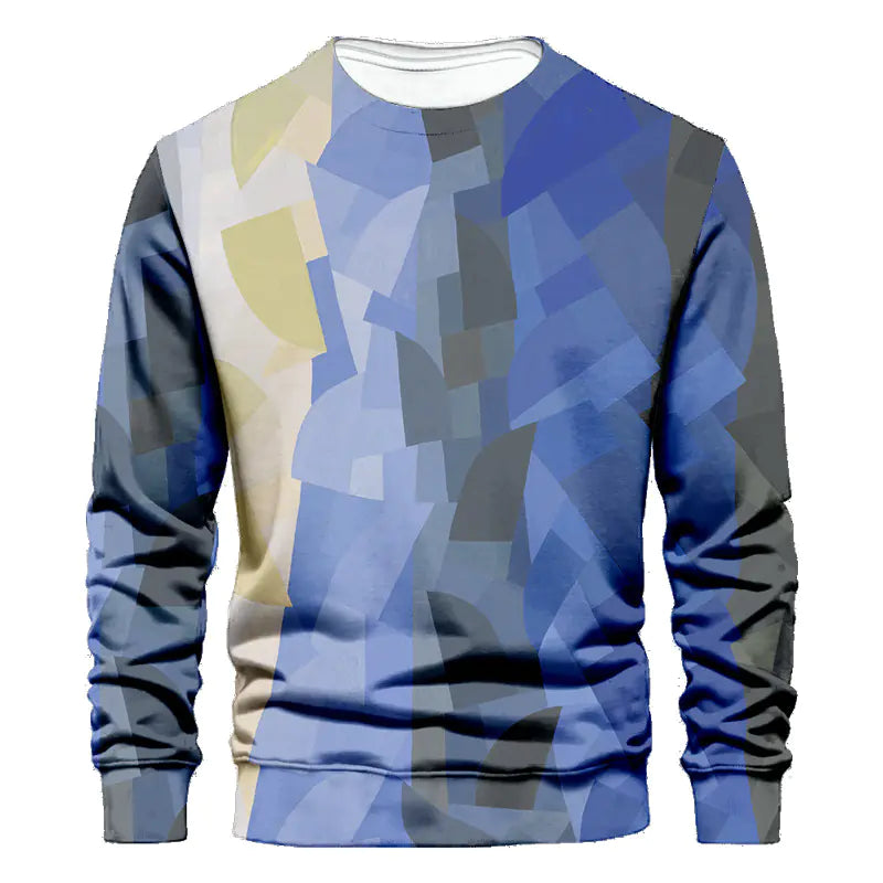 Printed Long Sleeve Casual Sweater for Unique Style