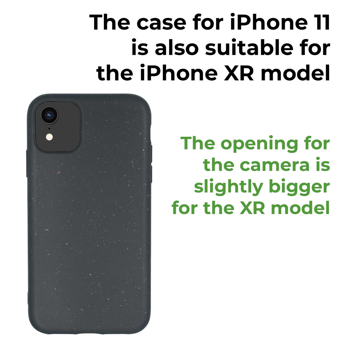 Biodegradable Personalized Phone Case – Custom Eco-Friendly iPhone Cover – Black