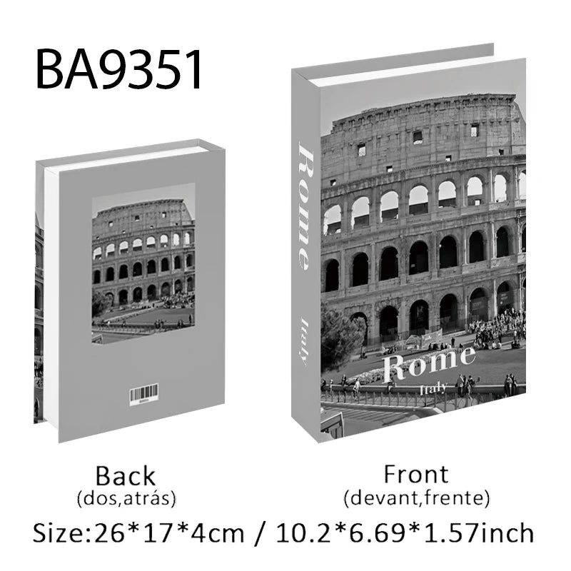 Storage Book with Colosseum image on cover and back, labeled 'Rome'.