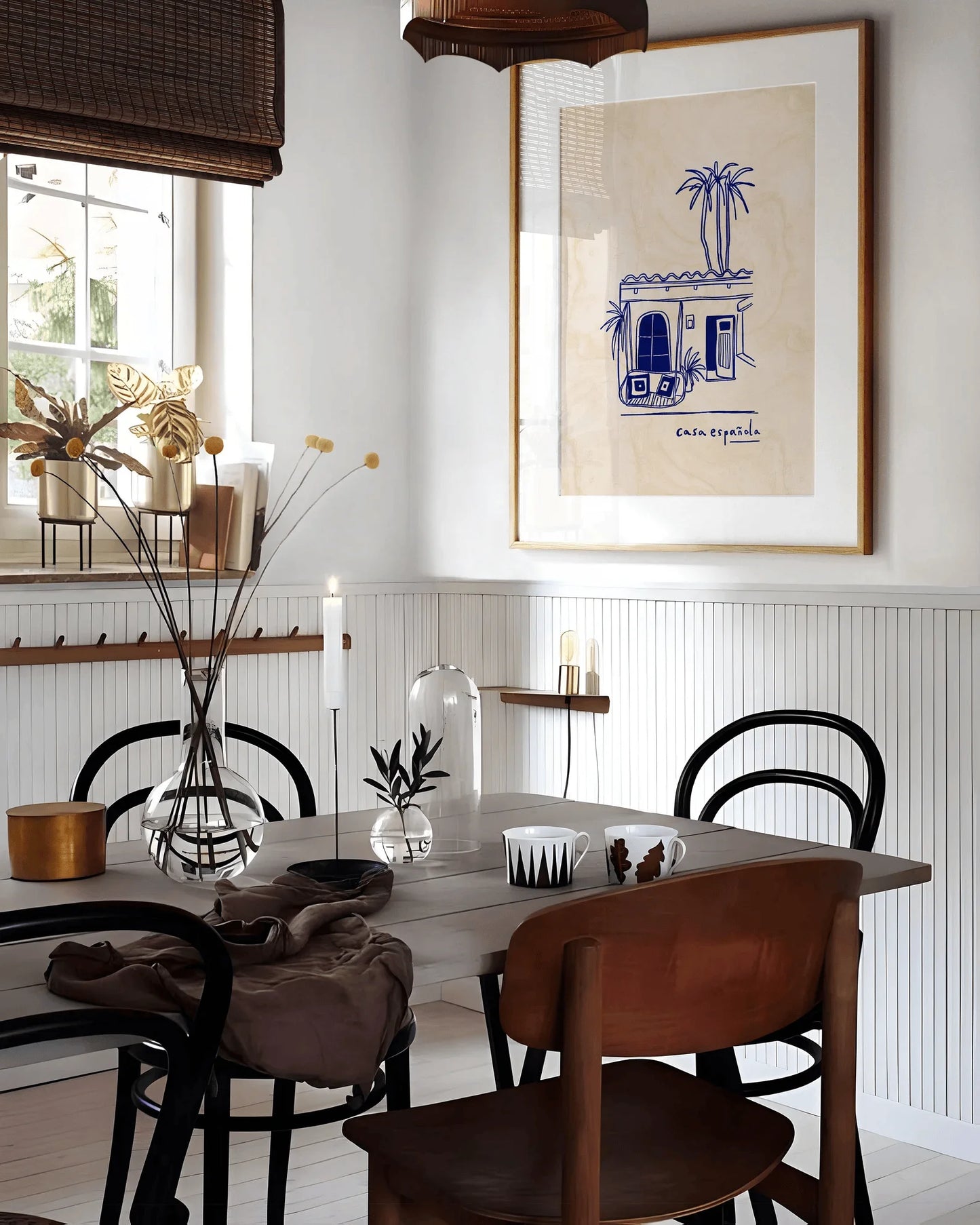 Casa Española Canvas Print – Spanish House Minimalist Wall Art