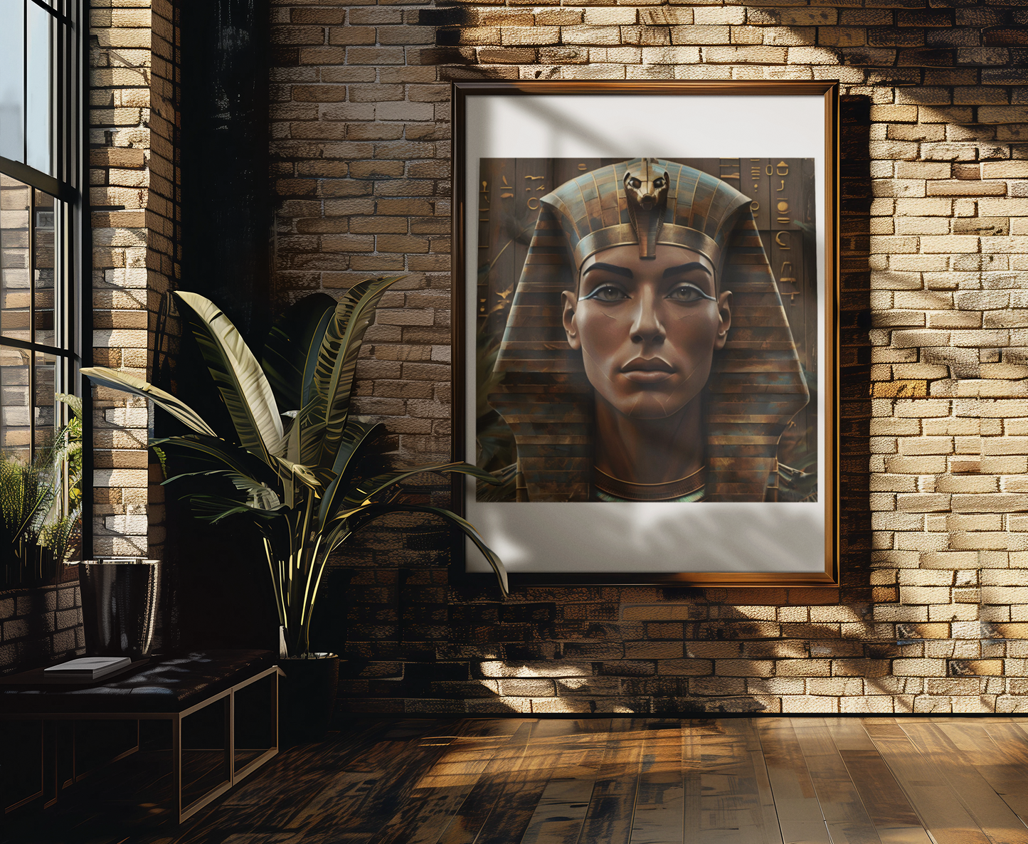 Ancient Egyptian Pharaoh Digital Artwork – Modern Wall Art Print