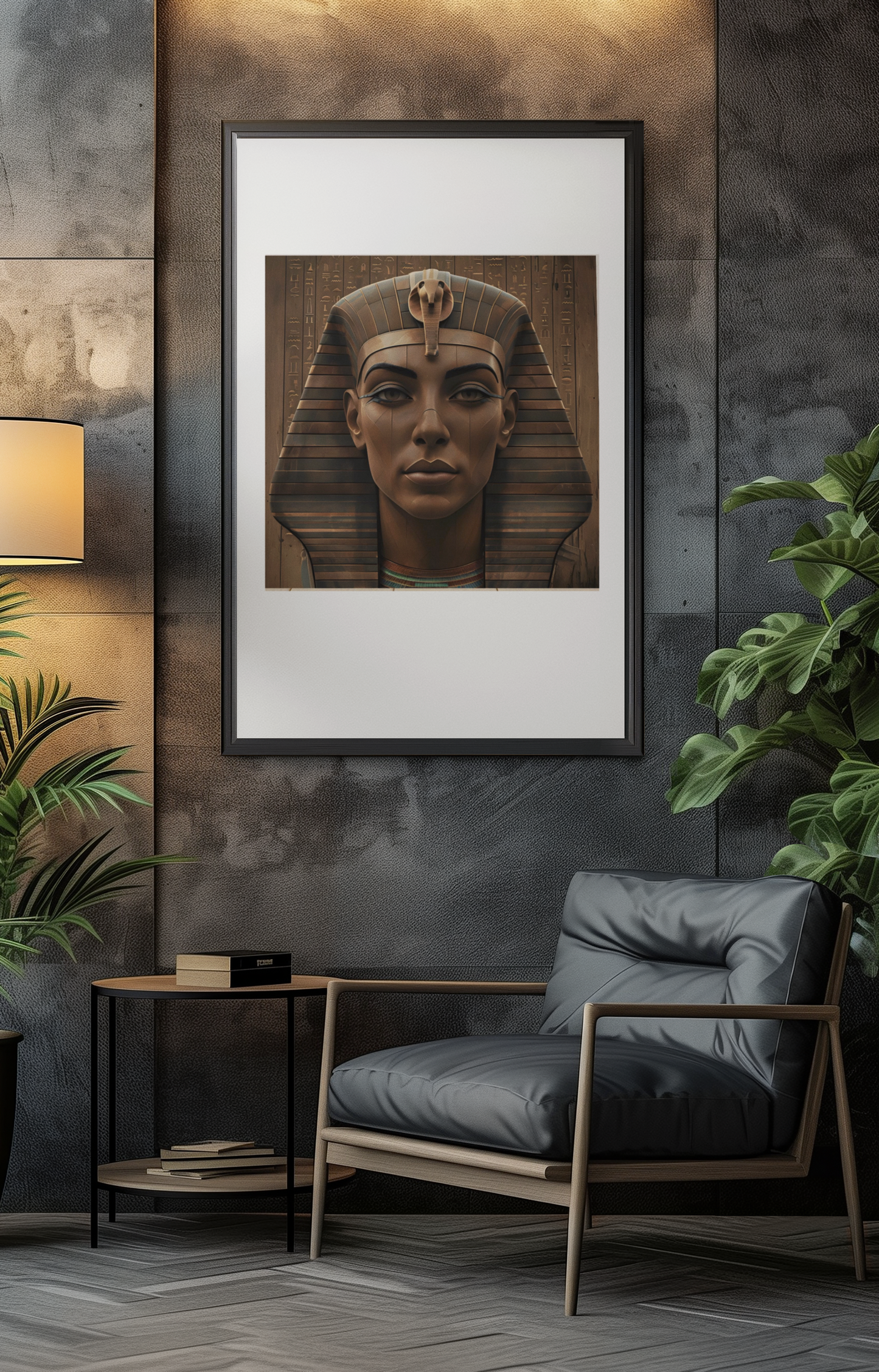 Ancient Egyptian Pharaoh Digital Artwork – Modern Wall Art Print