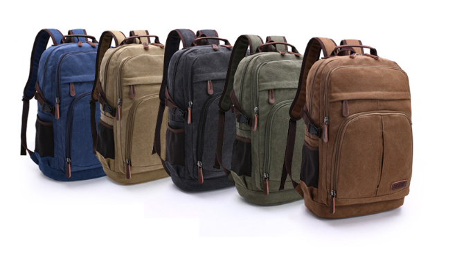 Large Capacity Canvas Backpack – Unisex Travel & Everyday Bag