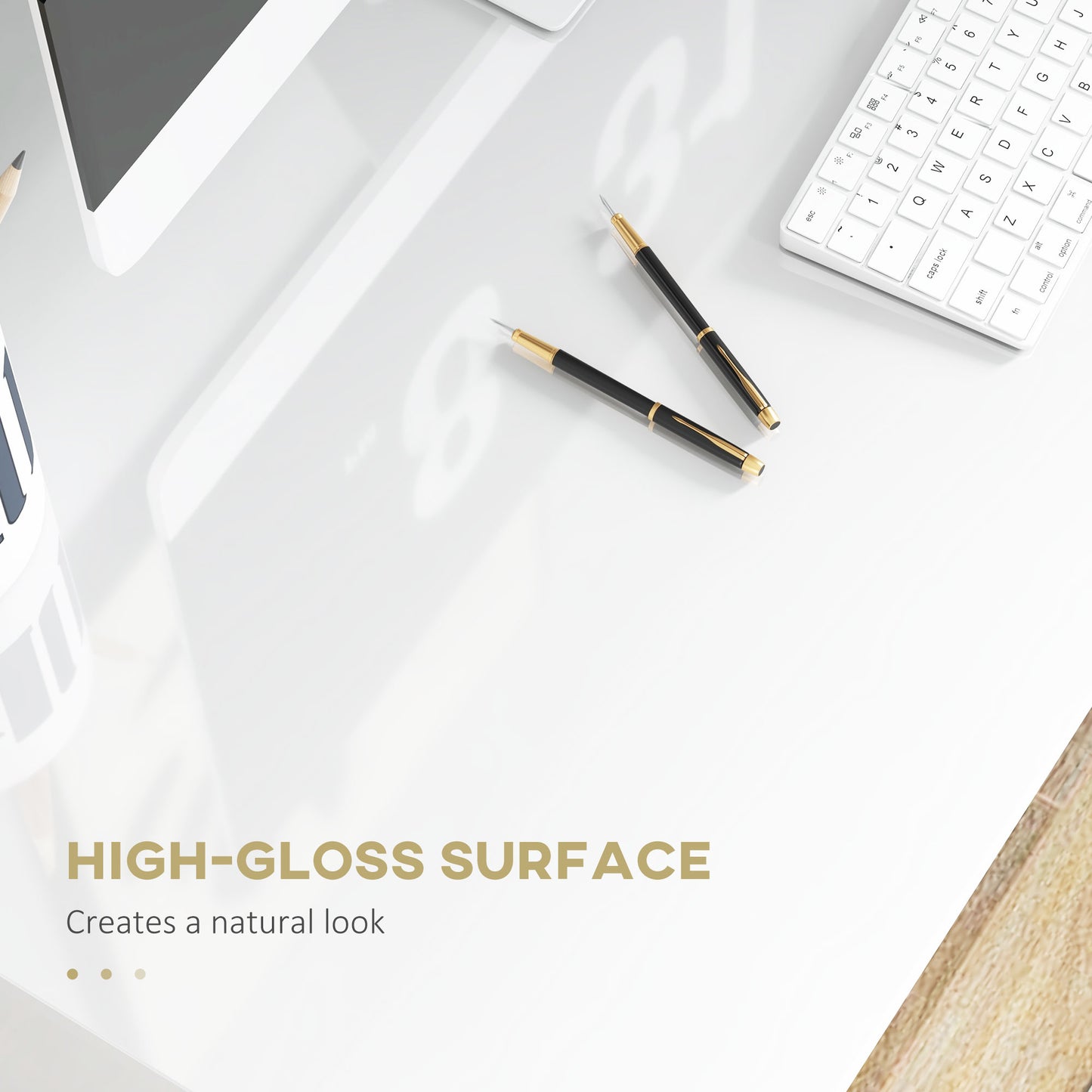 Writing Desk Laptop Table Workstation with Shelf Home Office