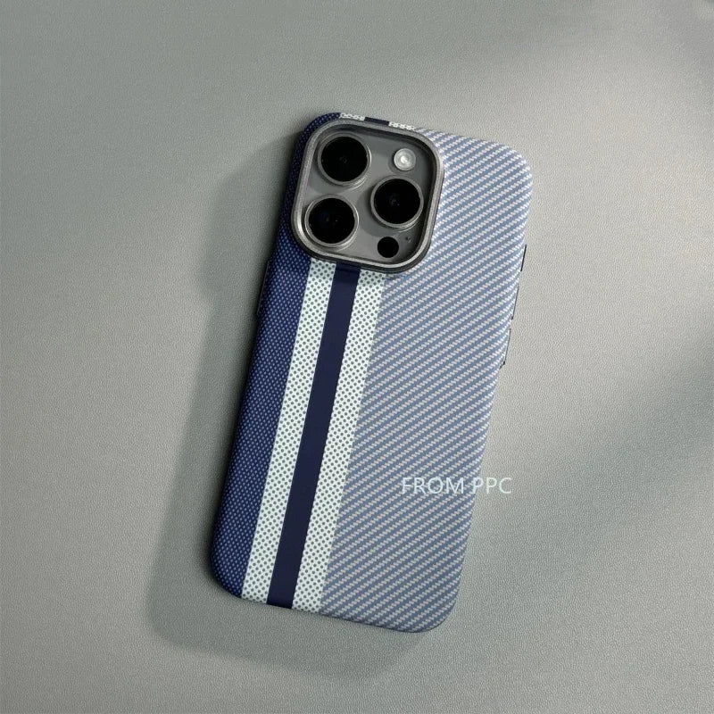 carbon fibre magsafe iphone case with alloy camera ring