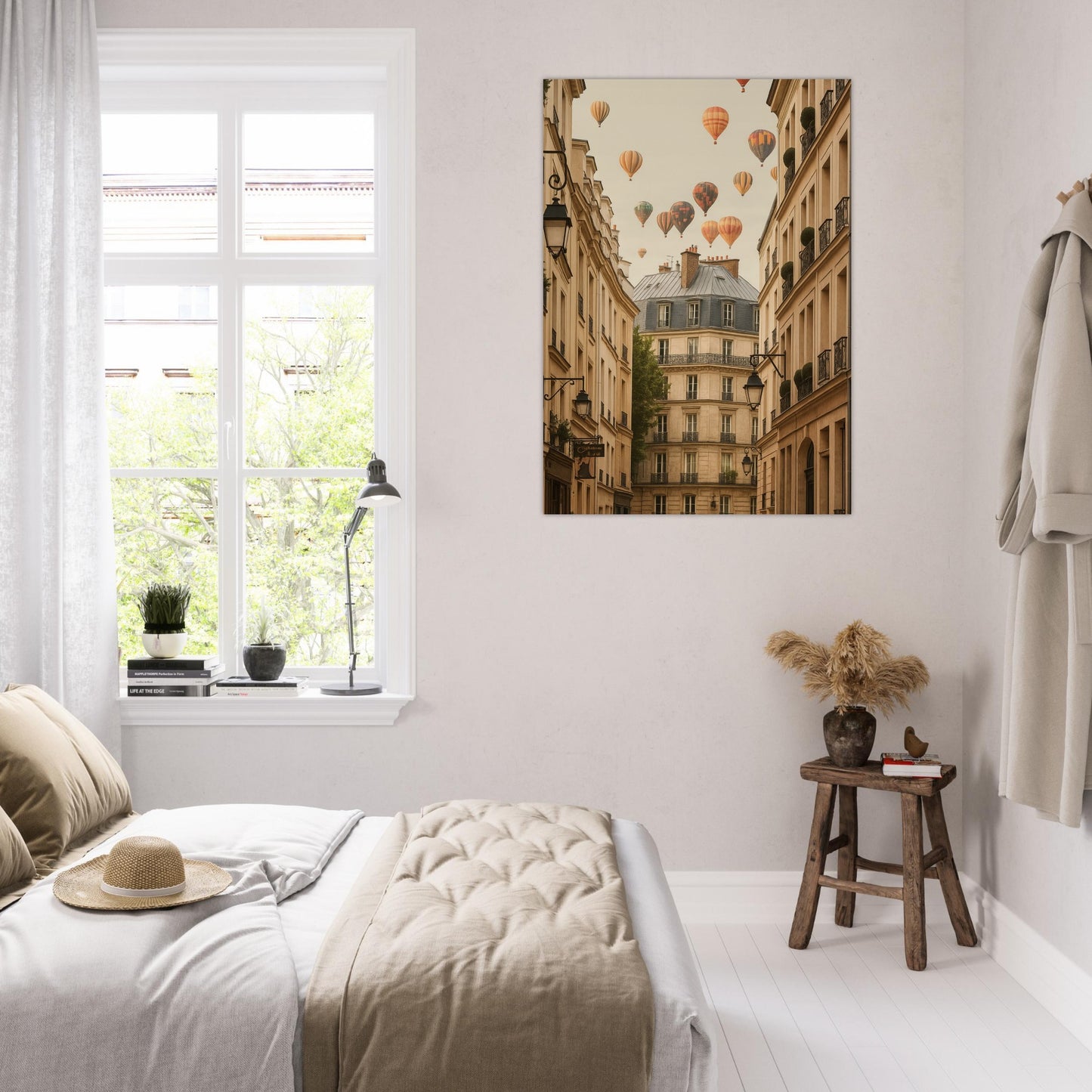 Hot Air Balloons Over Montmartre, Paris – Stunning Art Poster