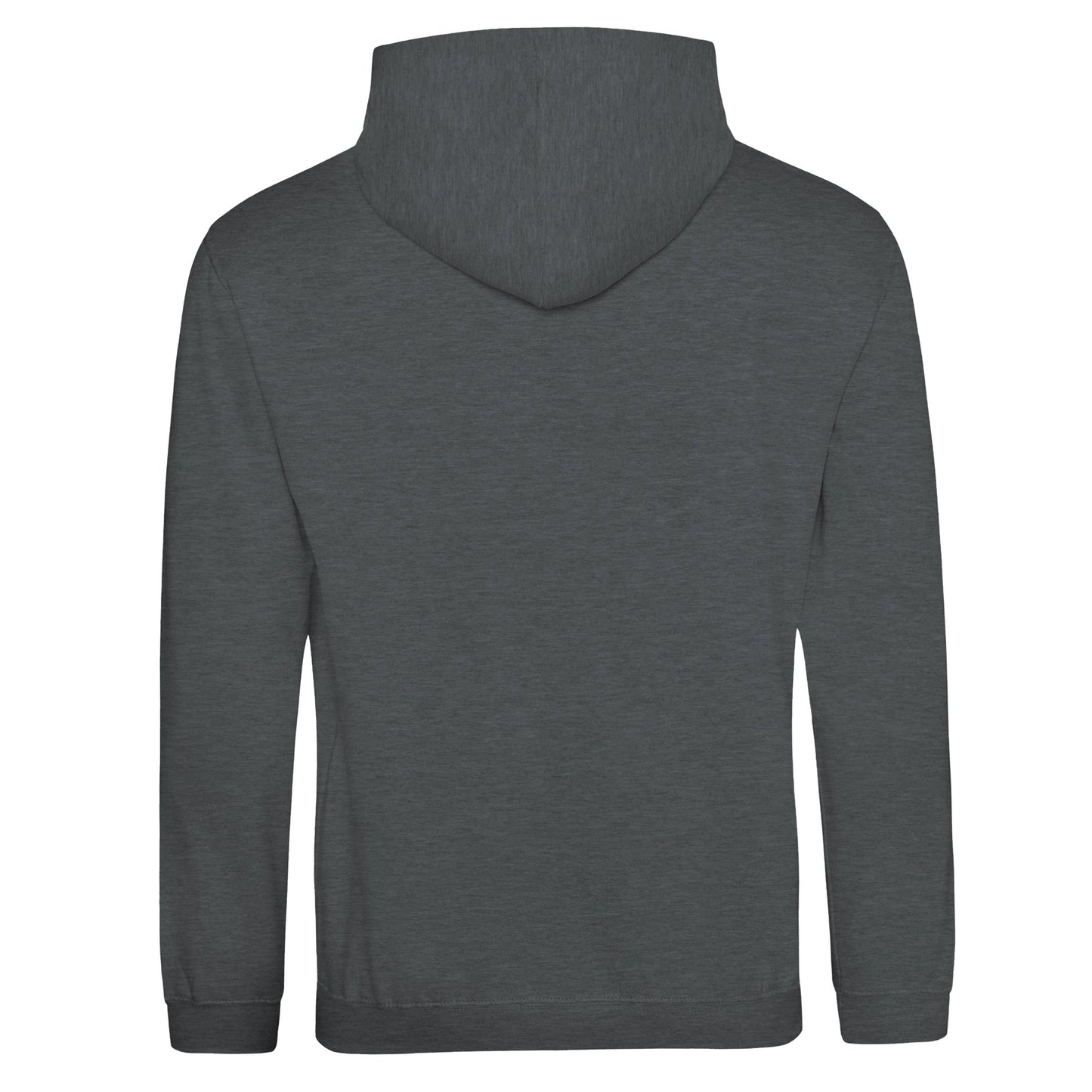 Dark gray hoodie on a white background