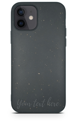 Biodegradable Personalized Phone Case – Custom Eco-Friendly iPhone Cover – Black
