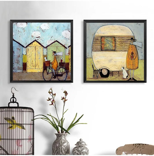 Landscape Love & Dogs Wall Art Prints – Nordic Vintage Posters (13 Styles)