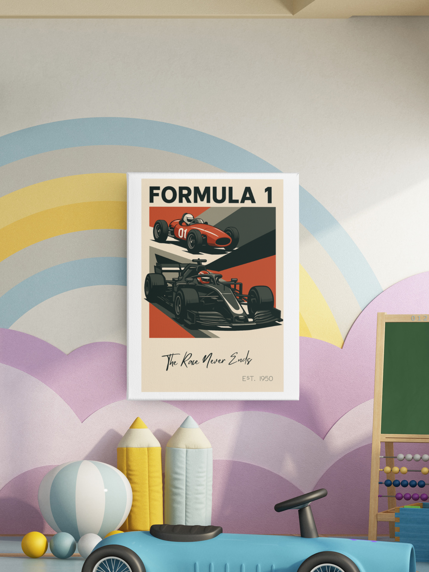 Vintage to Velocity – “The Race Never Ends” Poster