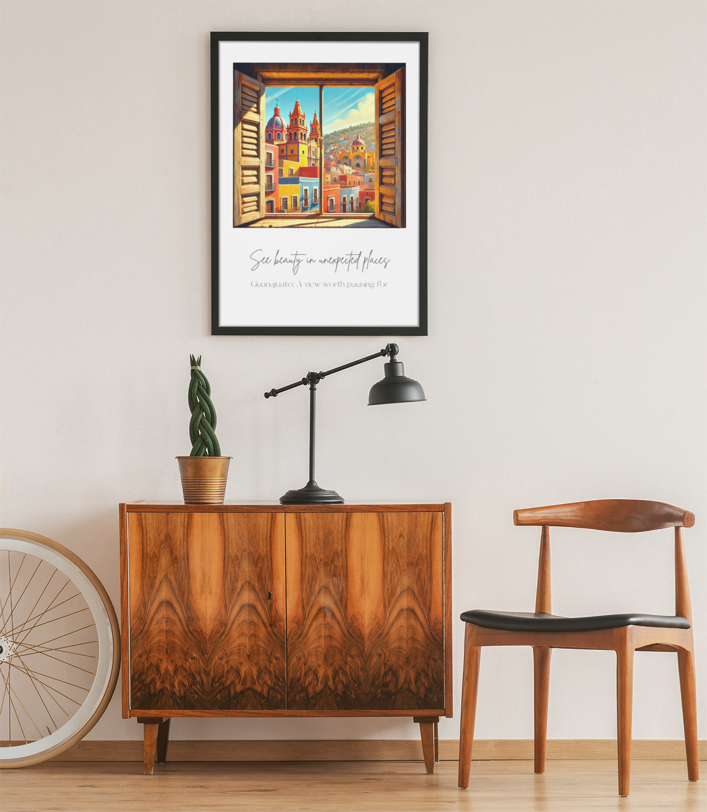 Guanajuato, Mexico Framed Poster – Vibrant City View Wall Art