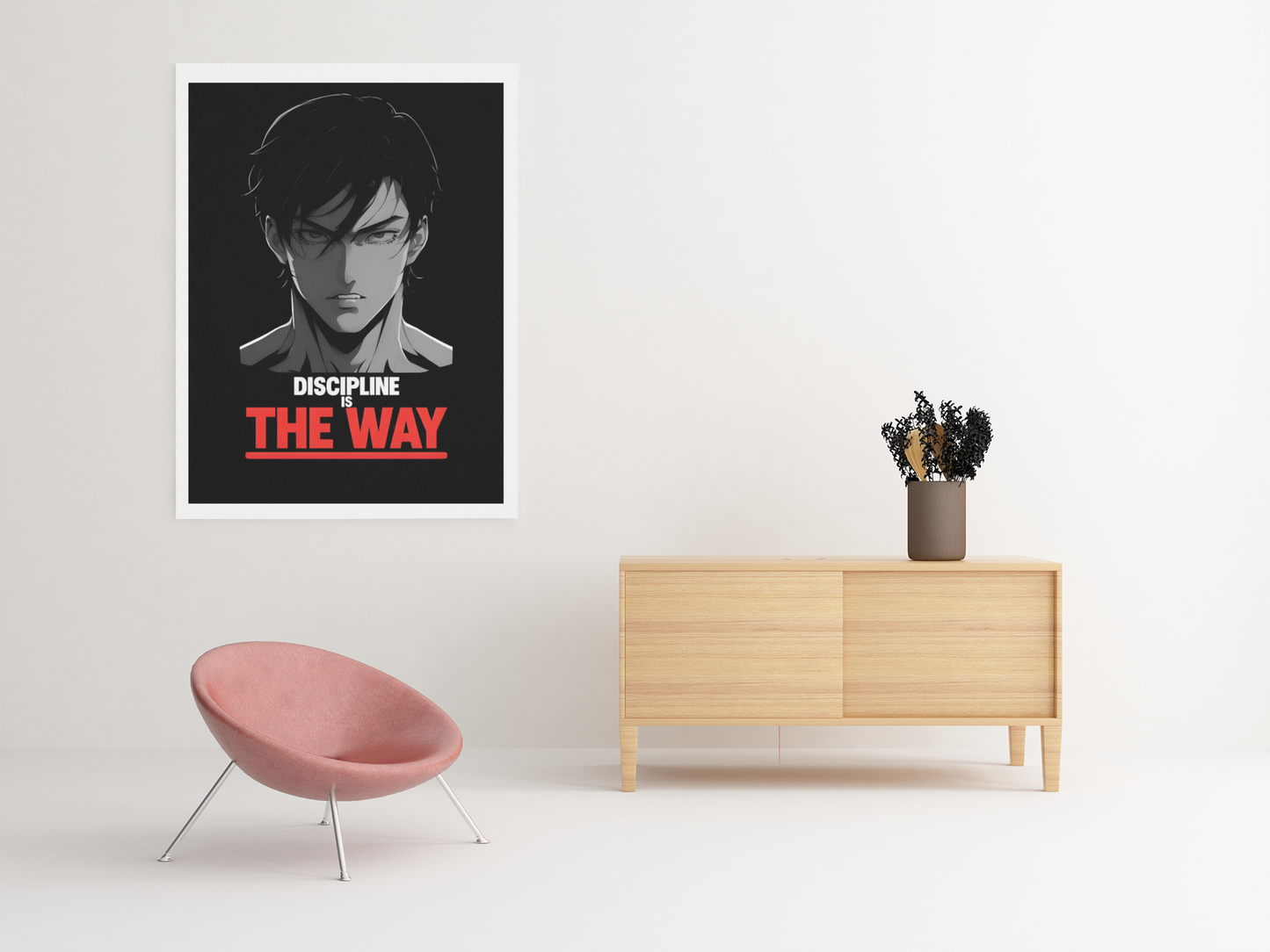 Discipline is the Way - Anime Motivational Wall Art | Empowering Semi-Gloss Print | Inspirational Anime Poster for Home & Office Decor