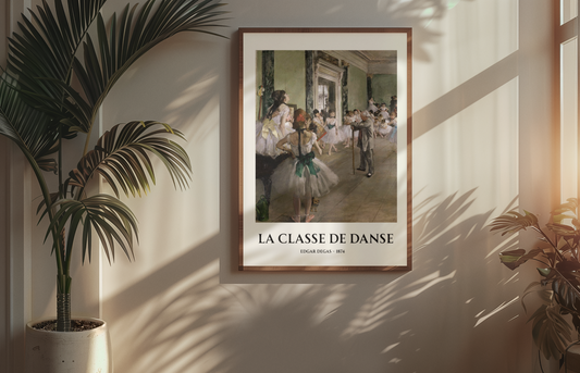 La Classe de Danse by Edgar Degas – Framed Art Poster | Classical Ballet Wall Decor