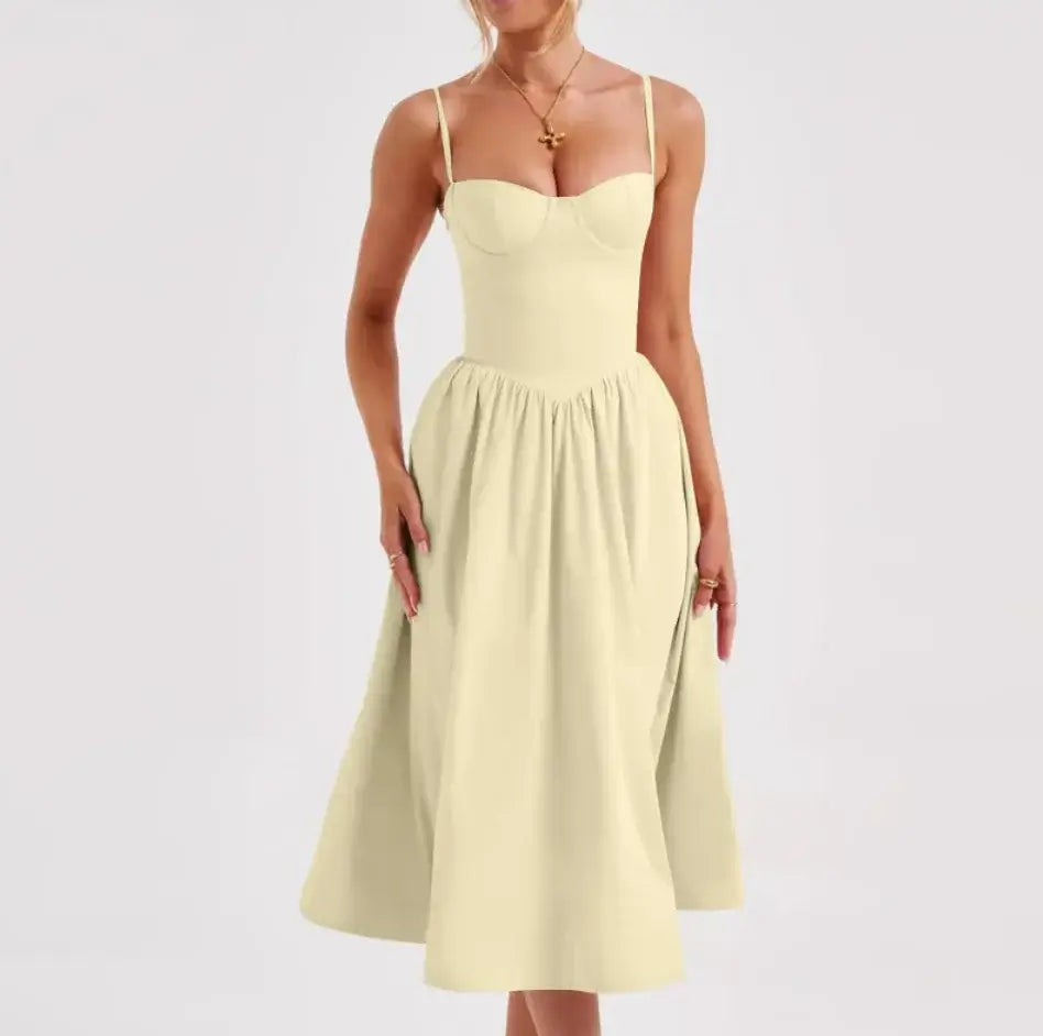 French Vintage Court Style Long Dress