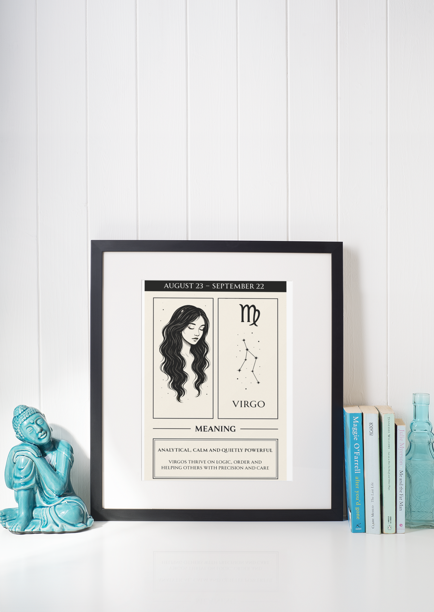 Virgo Zodiac Poster - Meaningful Art Print with Zodiac Imagery - Perfect Gift for Astrology Lovers