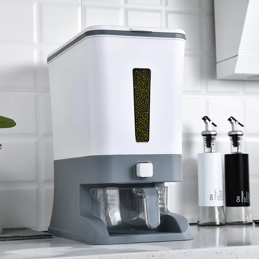 Modern kitchen appliance on a countertop with a tiled wall background