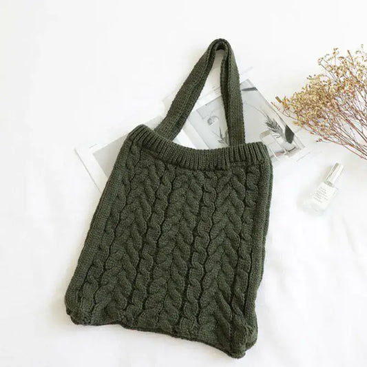 Soft Knit Plush Tote Bag