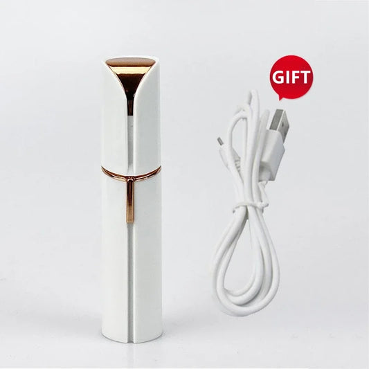White electronic device with gold accents and a USB cable on a white background, labeled as a gift.
