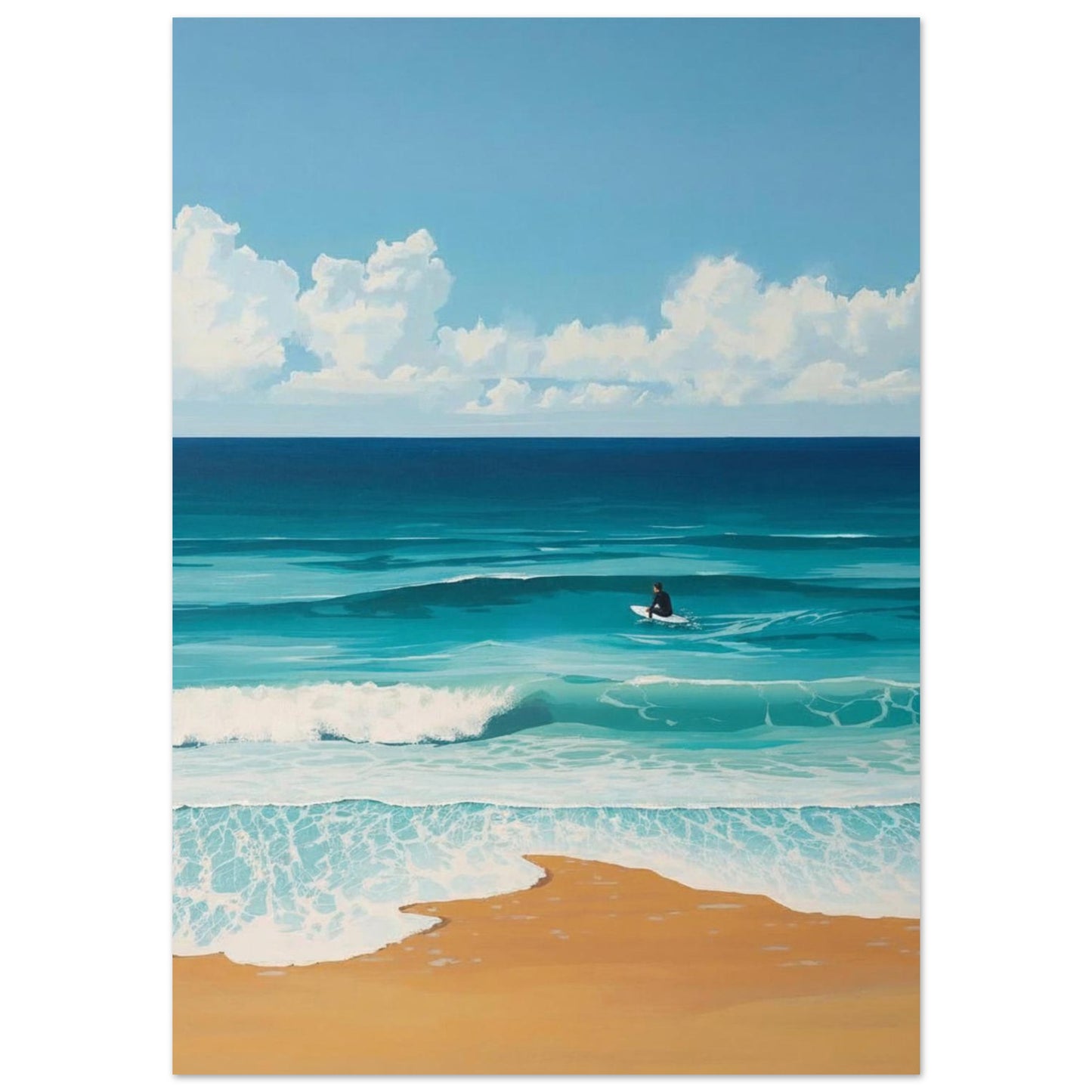 ocean surf wall art