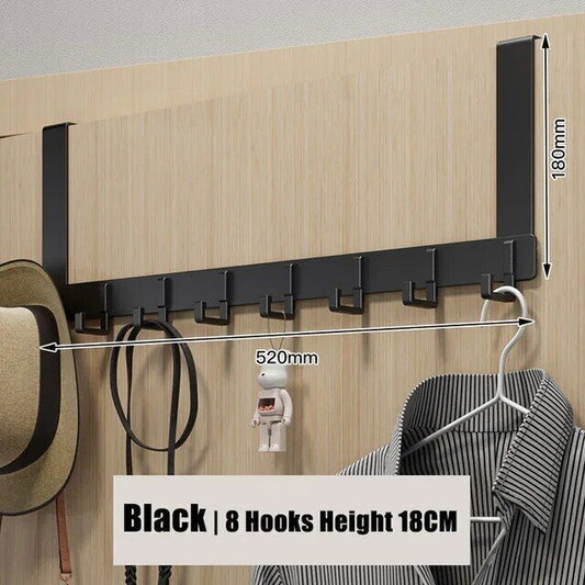 Over the Door Hanger 8 Hooks Home Bathroom Metal Rack for Clothes Towel Coat