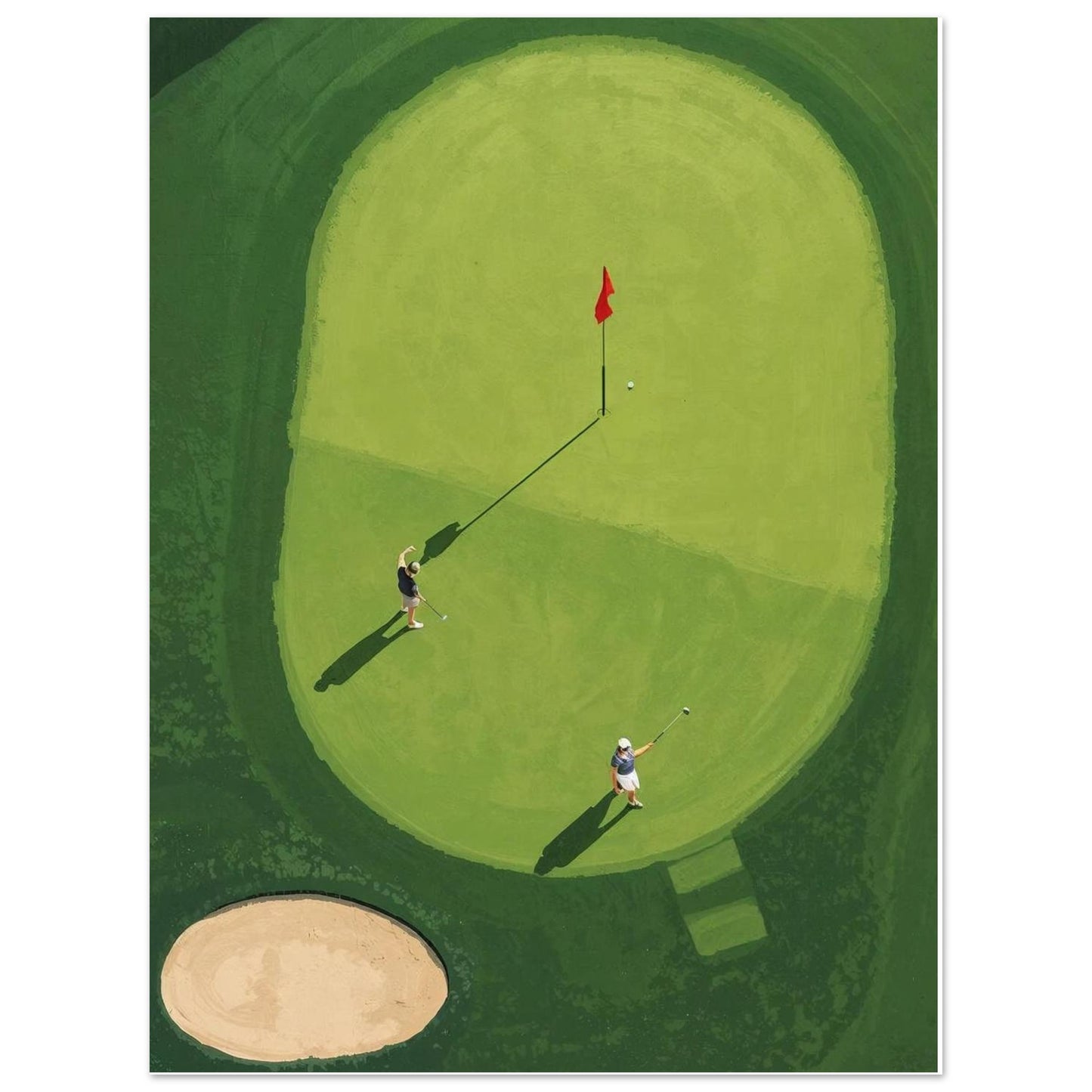 close-up of bird’s eye golf green wall art