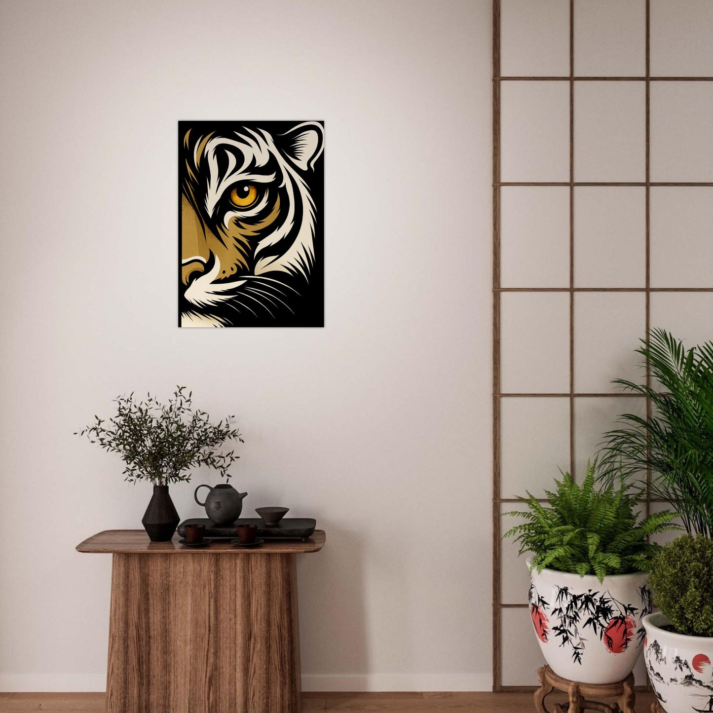 Lion Eye Wall Art - Bold Animal Portrait Poster - Modern Wildlife Decor