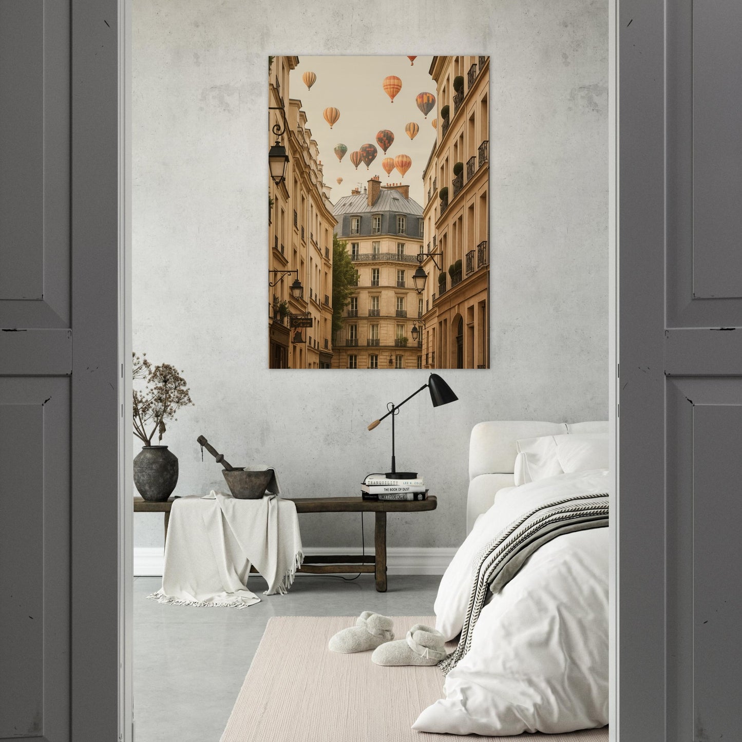 Hot Air Balloons Over Montmartre, Paris – Stunning Art Poster