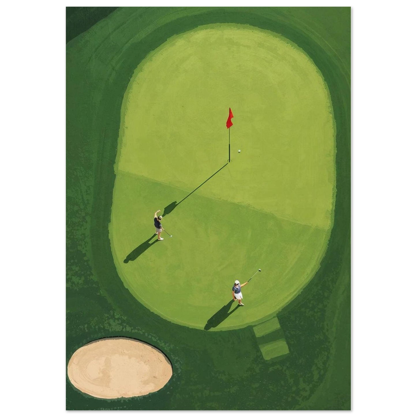 close-up of bird’s eye golf green wall art