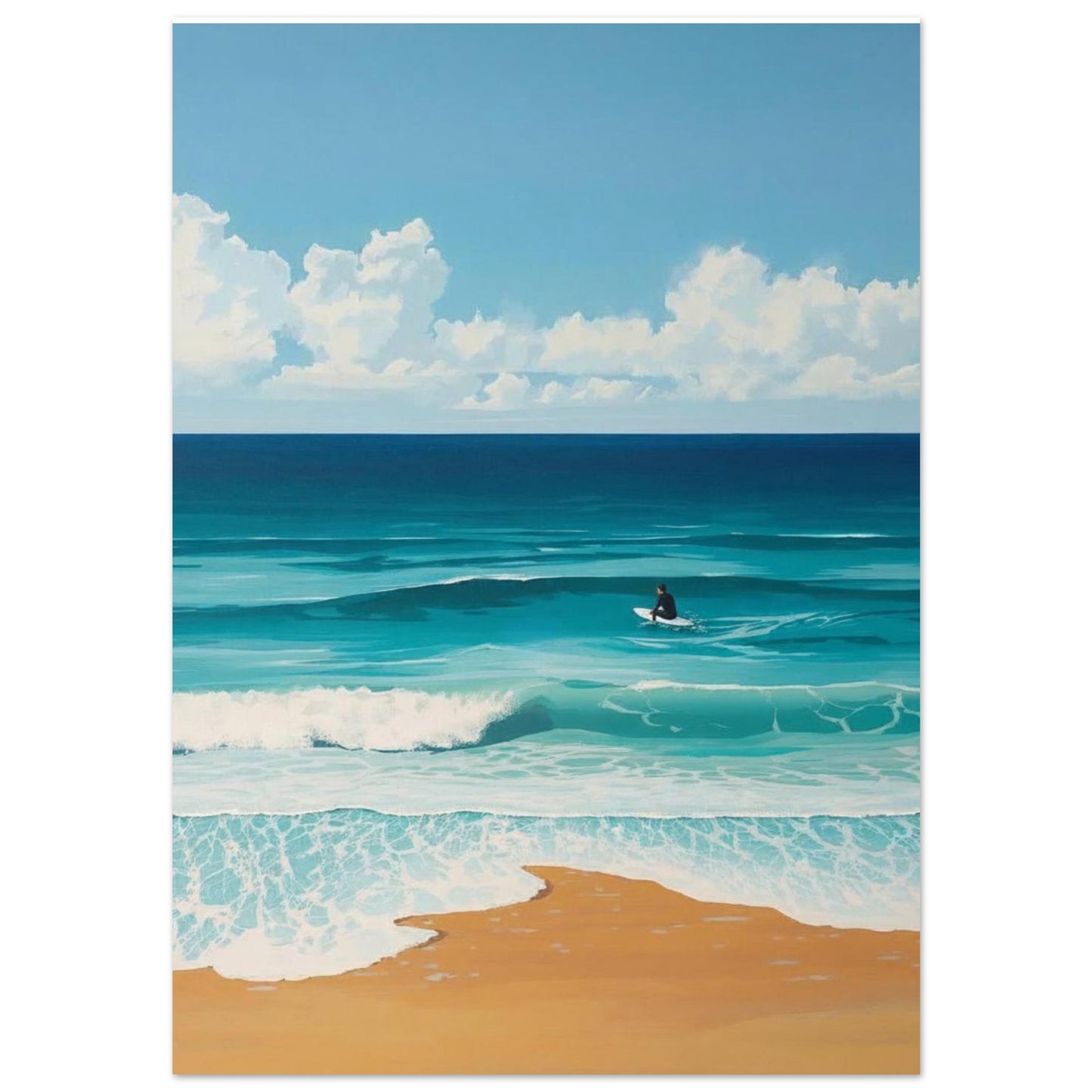 ocean surf wall art