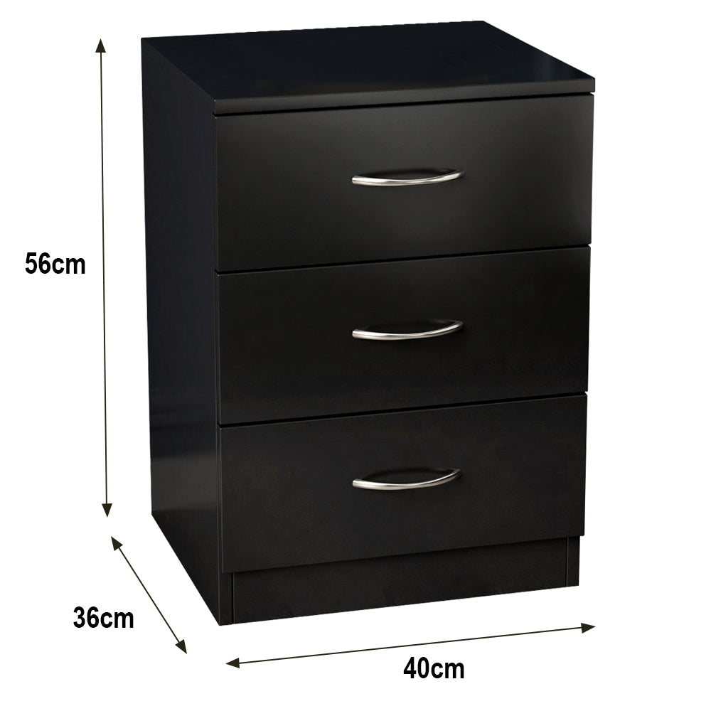 Chest of Drawers Bedside Table Cabinet 1 2 3 4 5 Handle Drawer Bedroom Furniture