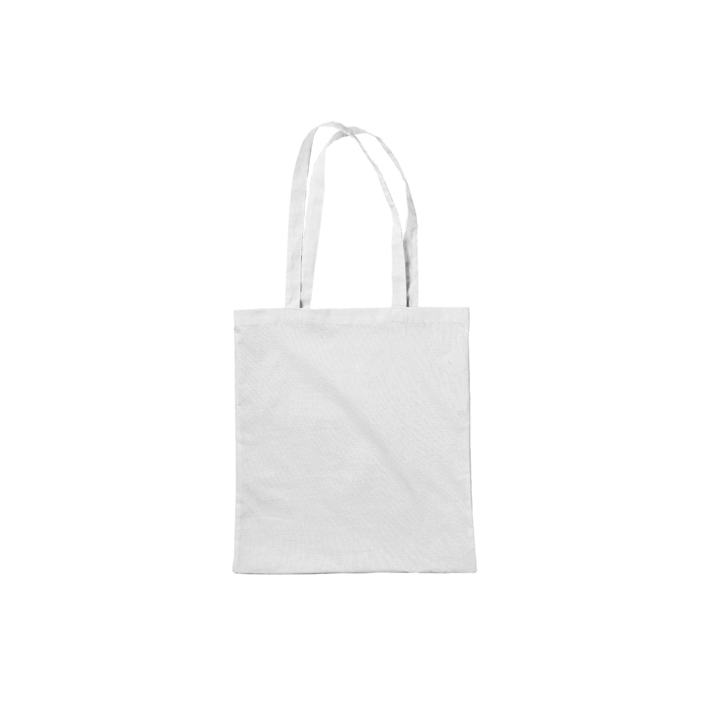 White tote bag on a white background