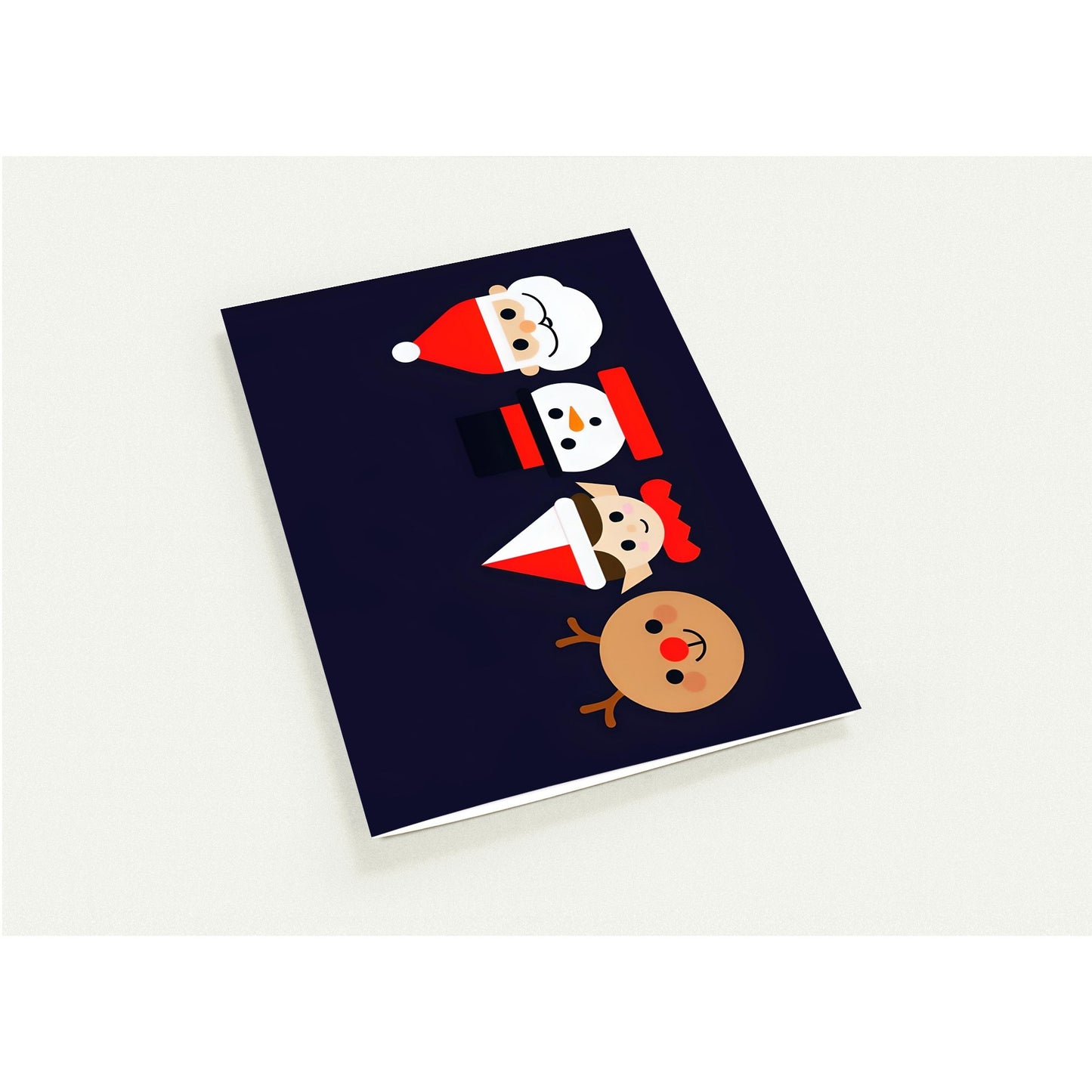 Notebook with Christmas-themed design on a white background