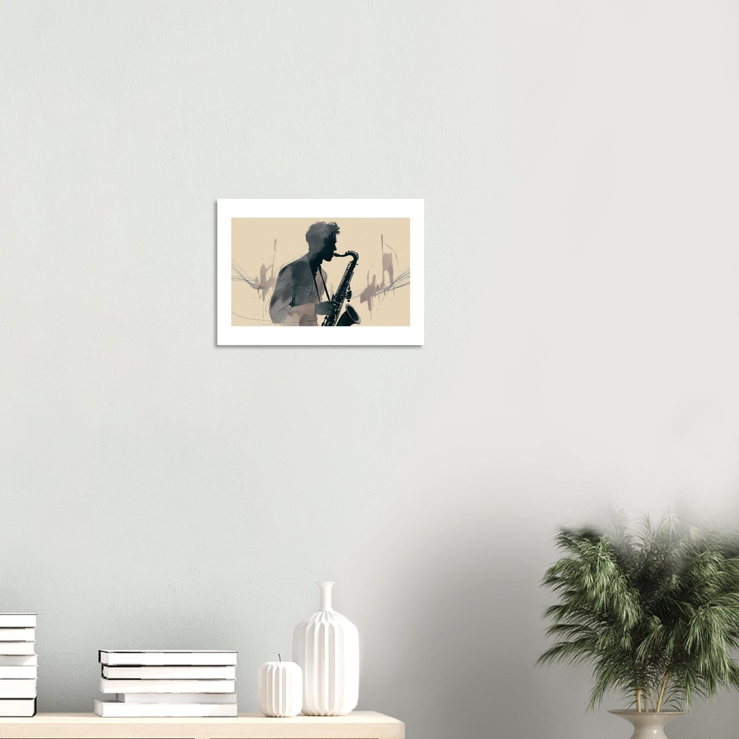 Saxophone Player Wall Art | Abstract Jazz Poster