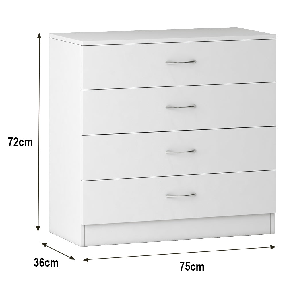 Chest of Drawers Bedside Table Cabinet 1 2 3 4 5 Handle Drawer Bedroom Furniture