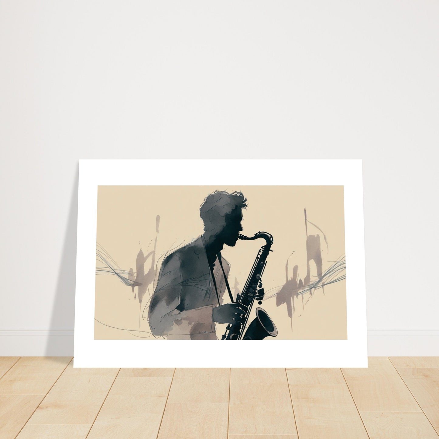 Saxophone Player Wall Art | Abstract Jazz Poster