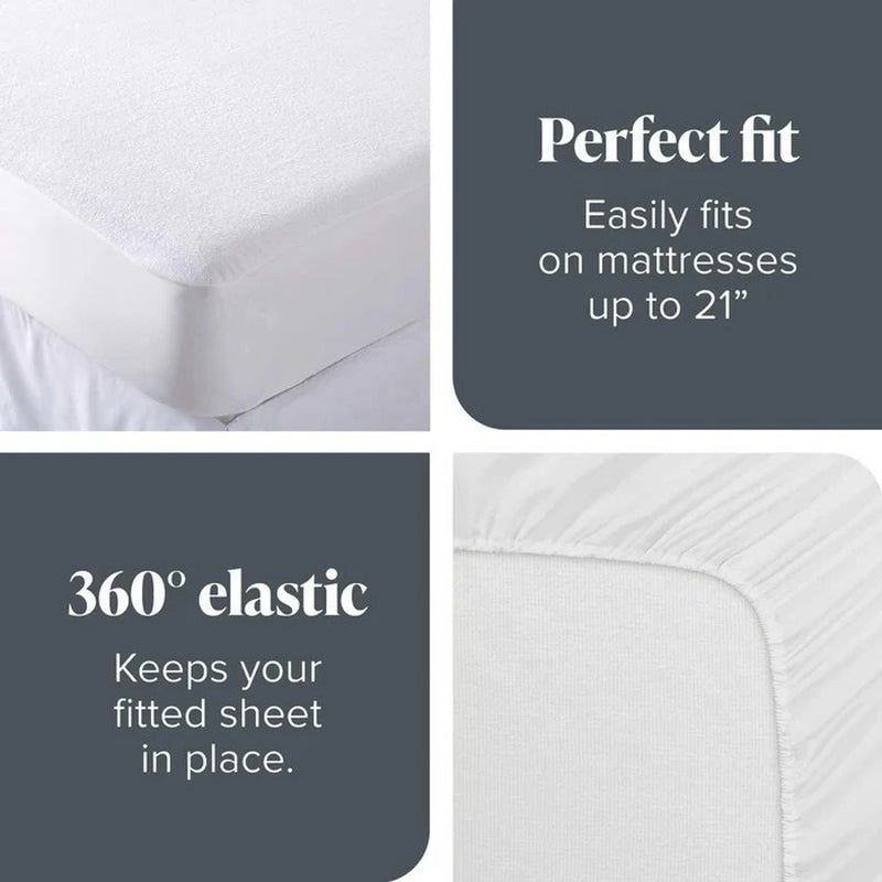 WATERPROOF TERRY TOWEL MATTRESS PROTECTOR DOUBLE FITTED BED COVERS SHEET SINGLE