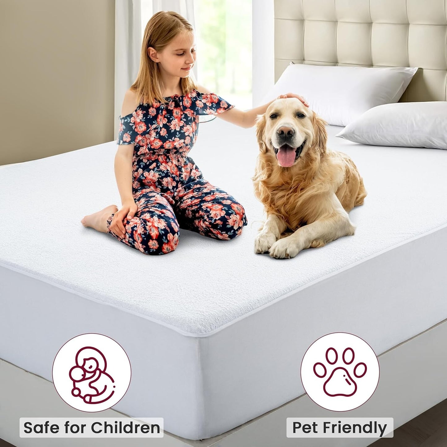 WATERPROOF TERRY TOWEL MATTRESS PROTECTOR DOUBLE FITTED BED COVERS SHEET SINGLE