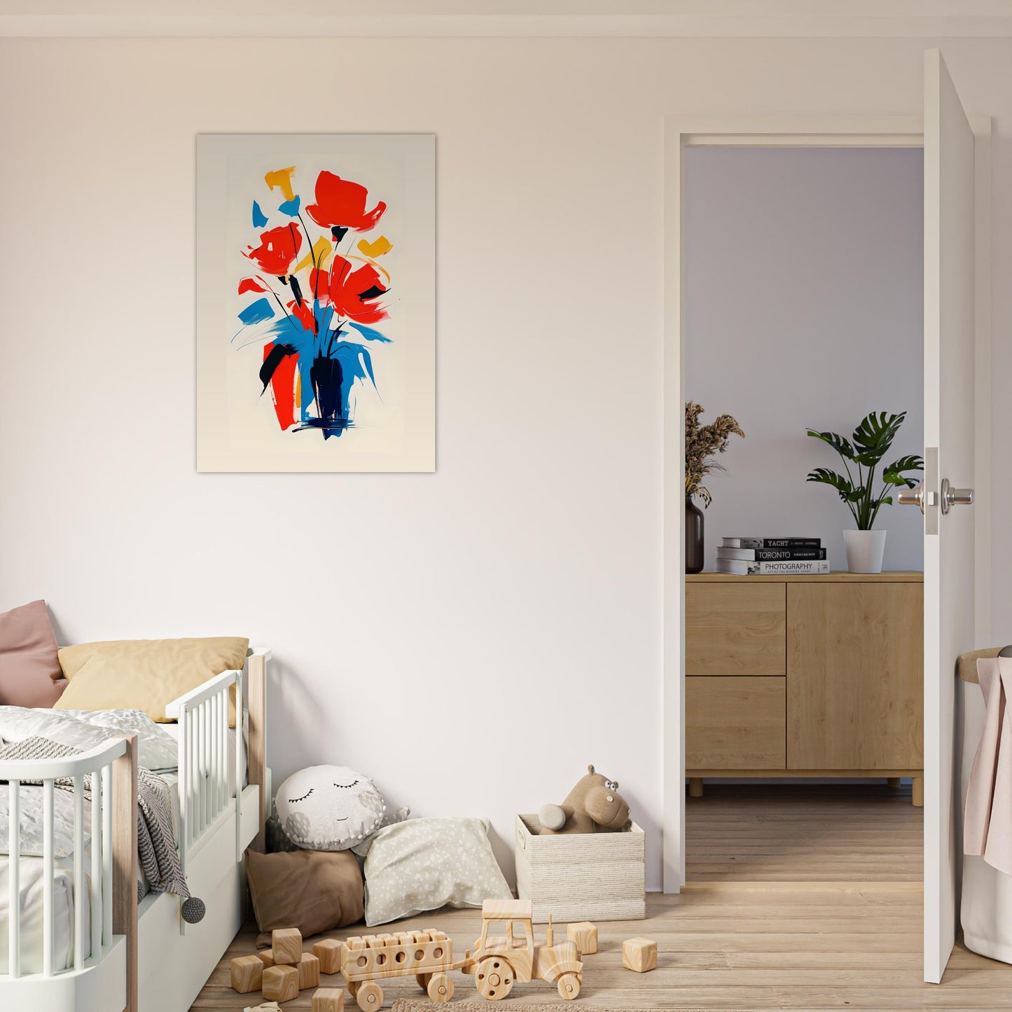 Vibrant Abstract Floral Poster - Colorful Flower Wall Art Print for Home Décor