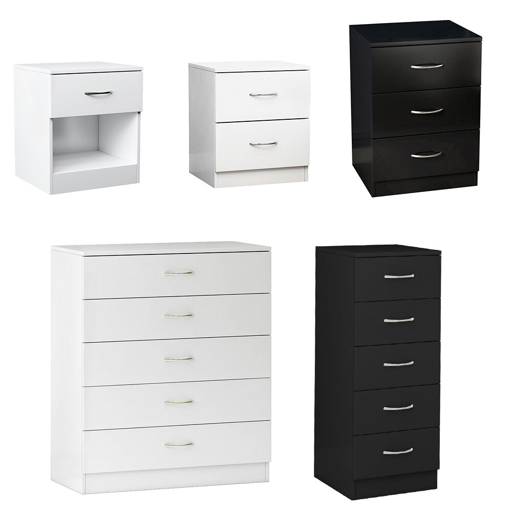 Chest of Drawers Bedside Table Cabinet 1 2 3 4 5 Handle Drawer Bedroom Furniture