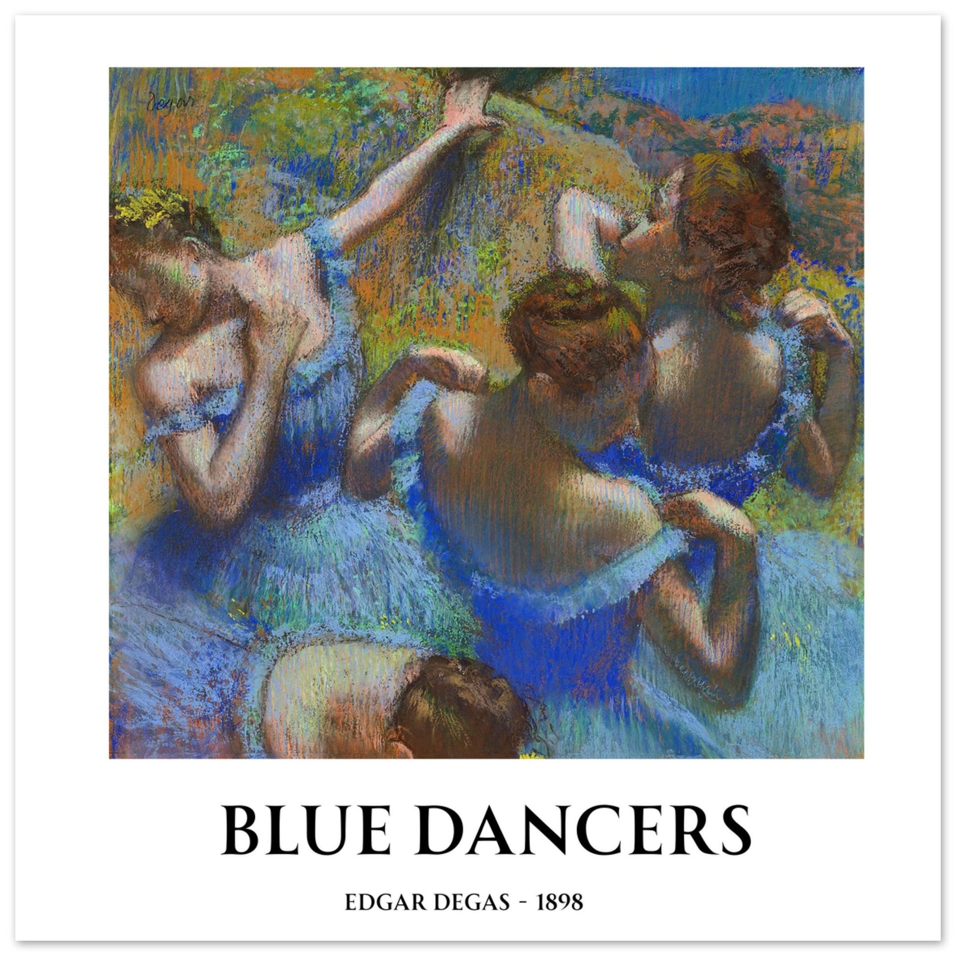 Blue Dancers by Edgar Degas Matte Poster