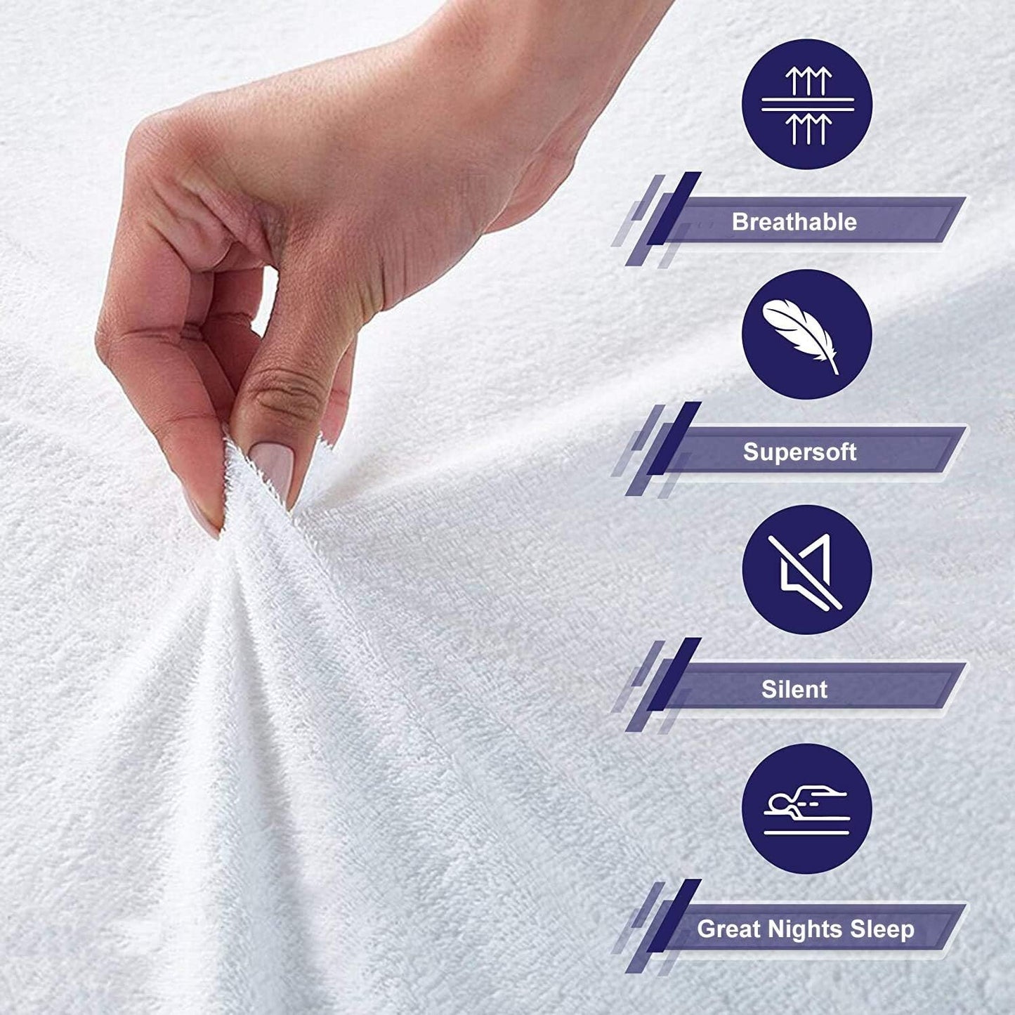 WATERPROOF TERRY TOWEL MATTRESS PROTECTOR DOUBLE FITTED BED COVERS SHEET SINGLE