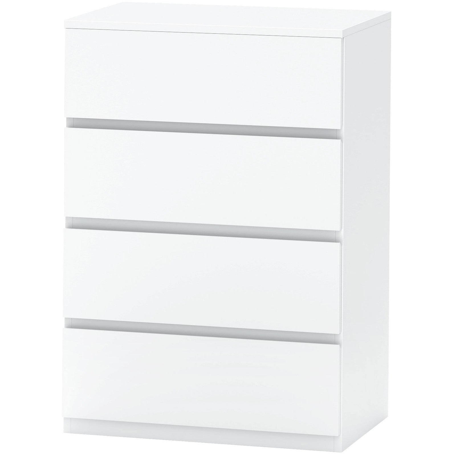 HOMCOM Bedroom Chest of Drawers, 4 Drawers Dresser, Drawer Unit, White