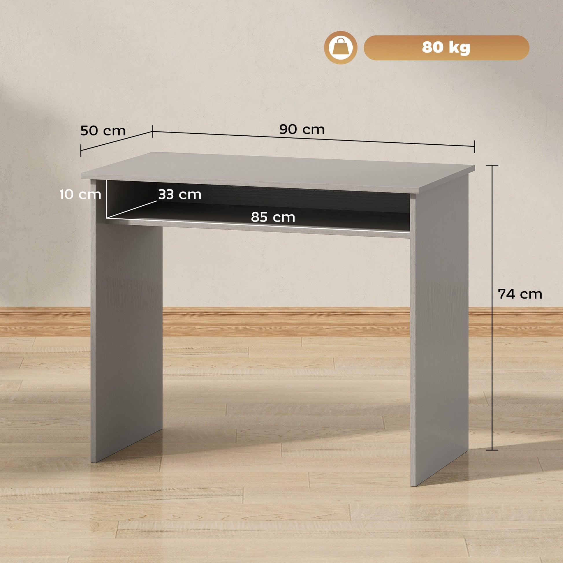 Writing Desk Laptop Table Workstation with Shelf Home Office