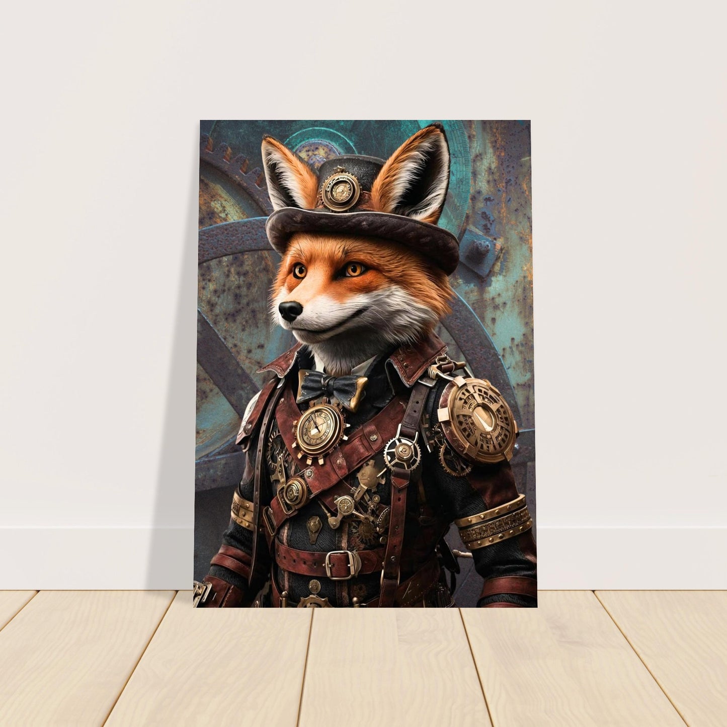 Steampunk Fox Wall Art Poster – Fantasy Character Art Print