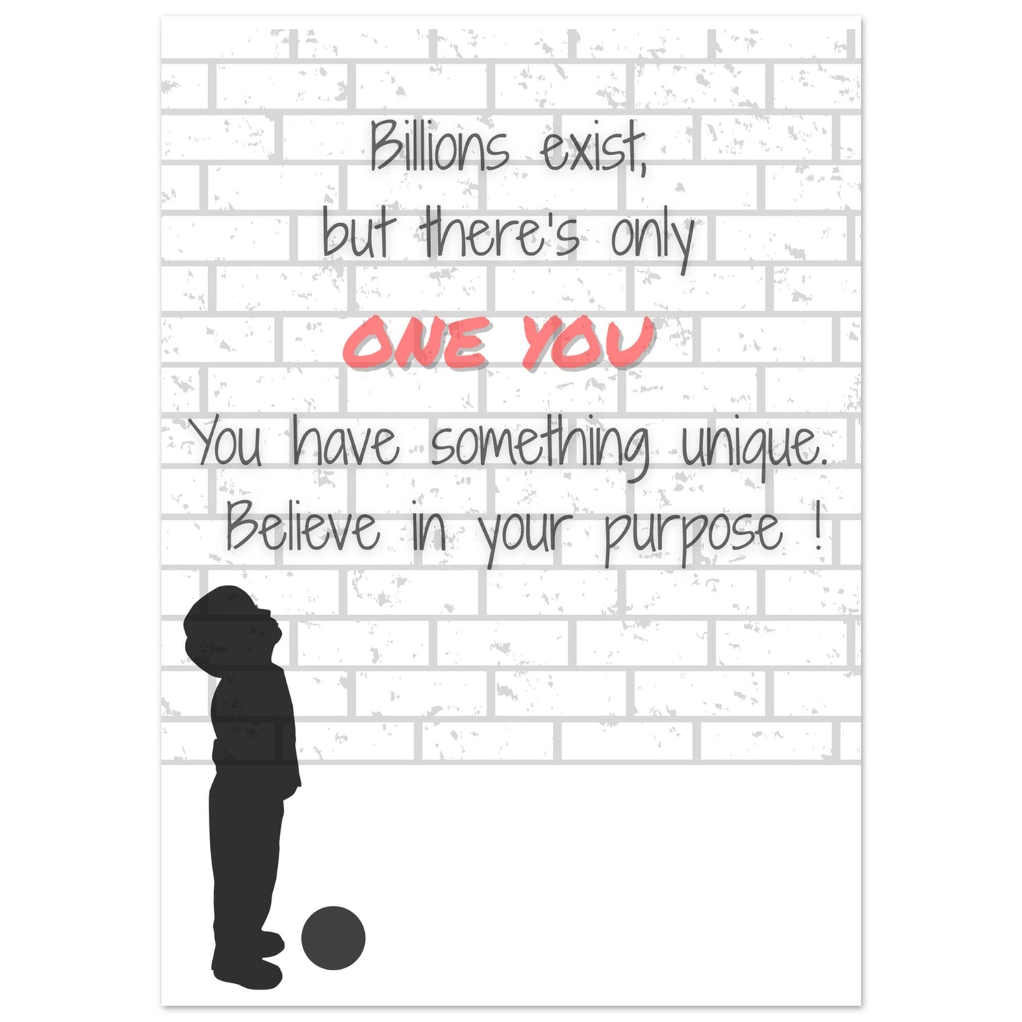 Believe in Your Purpose Poster – Inspirational Wall Art – Motivational Quote Print